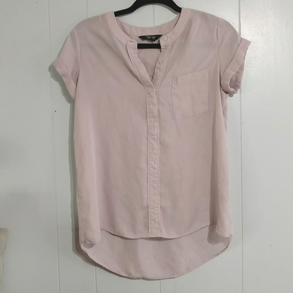 Simply Vera Lanvender Blouse With Floral Imprints.